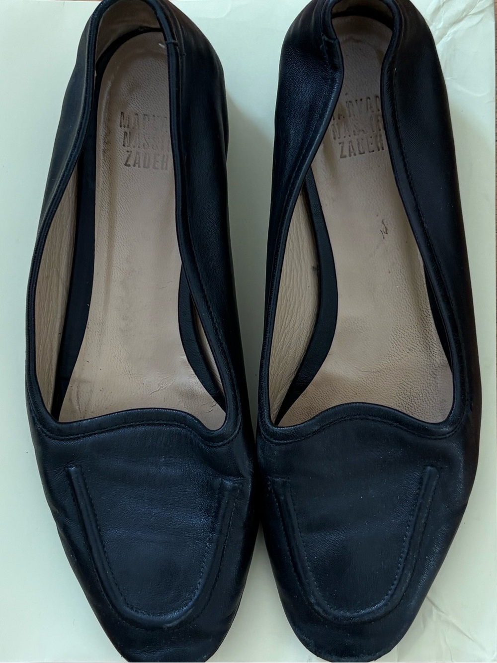 Maryam Nassir Zadeh Black Leather Slip-On Women’s Loafers Size 39